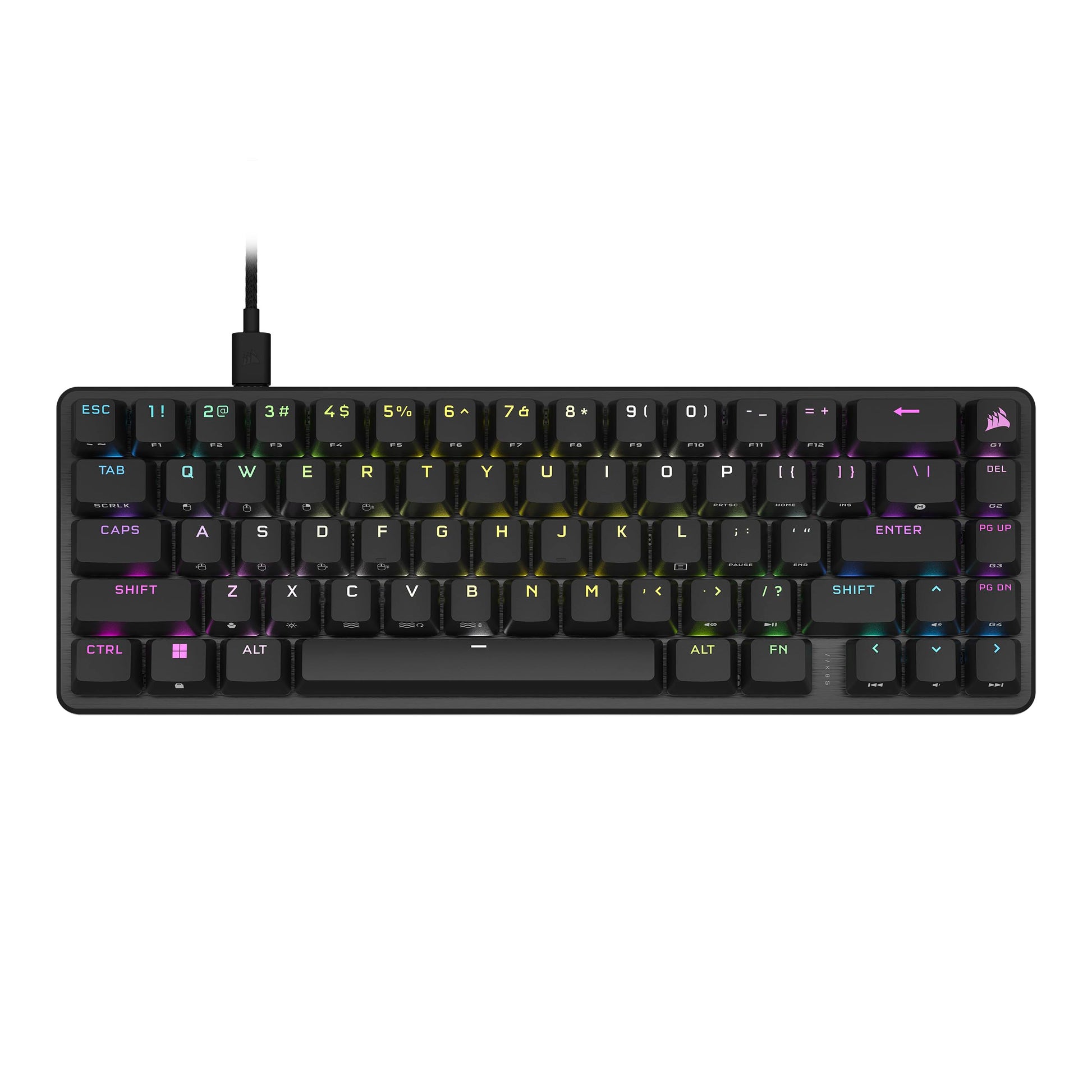 Corsair K65 PRO Mini RGB 65% Optical-Mechanical Wired Gaming Keyboard - OPX Switches - PBT Double-Shot Keycaps - iCUE Compatible - QWERTY NA Layout - Black