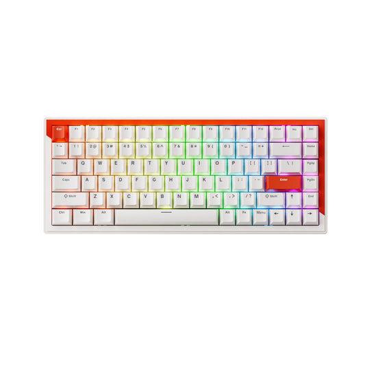 DrunkDeer G75 Rapid Activate Keyboard, Esports Gaming Keyboard - Magnetic Switch - Release Dual-Activate Mode - Adjustable Actuation, 75% Design, White