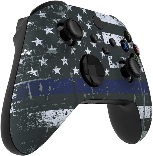 Custom Controllerzz Wireless Controller for Xbox Series X/S & One - Soft Touch Feel, X/S Blue Line