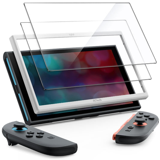 JETech Screen Protector for Nintendo Switch 2 2025  9H Tempered Glass Film with Easy Installation Tool  Anti-Scratch  HD Clear  2-Pack