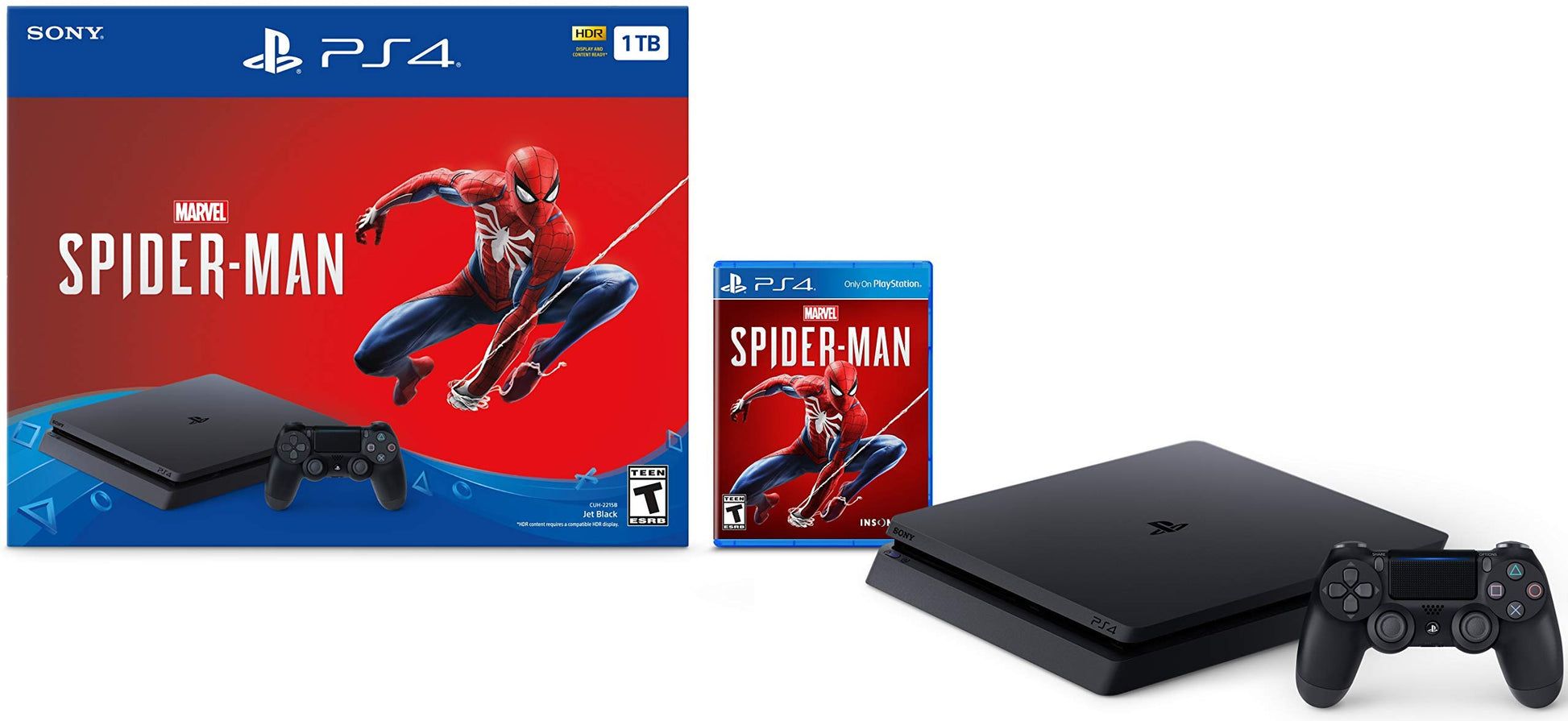 PlayStation 4 Slim 1TB Console - Marvels Spider-Man Bundle (refurbished)