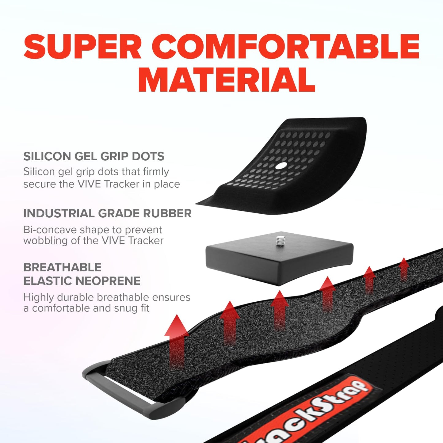 Rebuff Reality Trackstraps - Foot Tracking VR Straps Bundle for Vive 3.0/2.0, Black, TrackStrap (2 Units), Model IDC-103