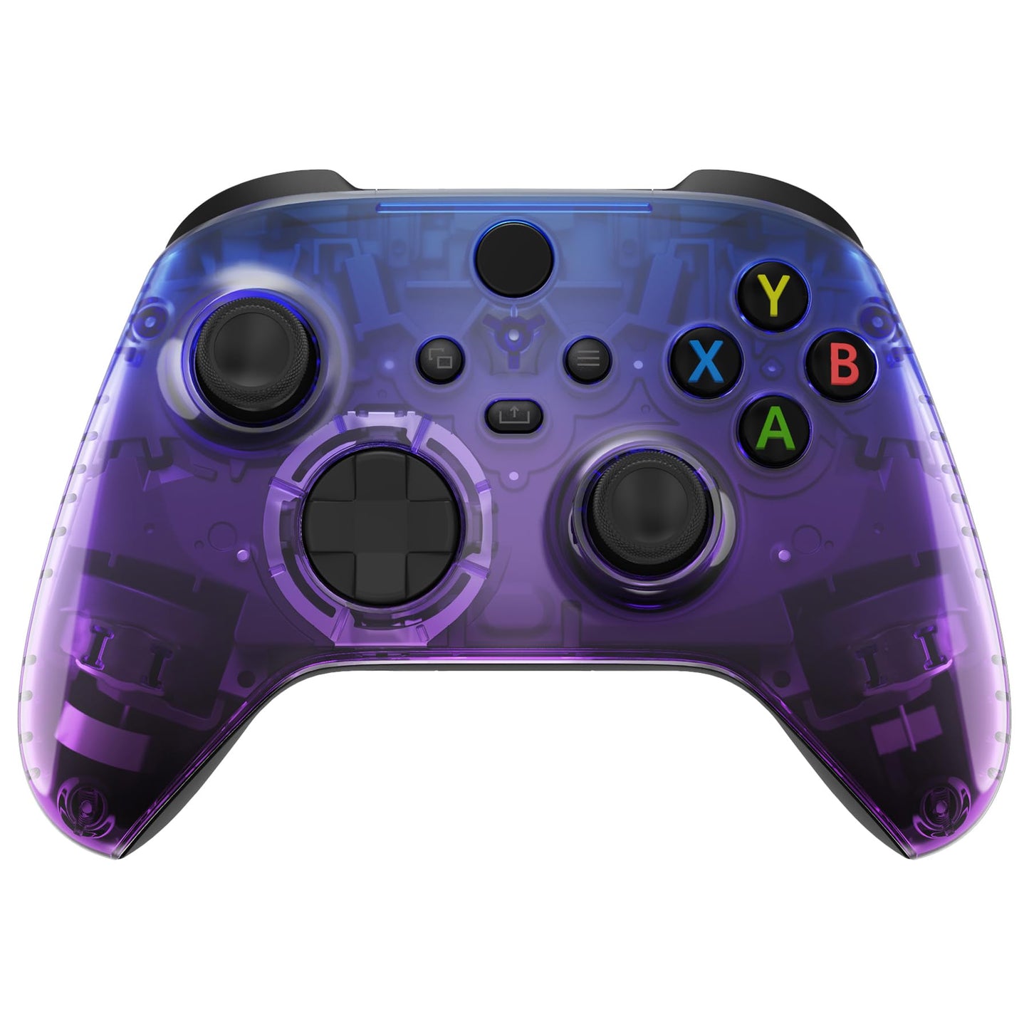 eXtremeRate Xbox Series X & S Controller Faceplate - Gradient Translucent Bluebell Plastic Shell - Model FX3P353