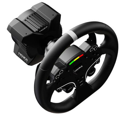 MOZA R3 Racing Wheel and Pedals Bundle for PC, 3.9Nm Direct Drive, 11-inch Steering Wheel, Dark Gray, High-Performance Gaming Simulator