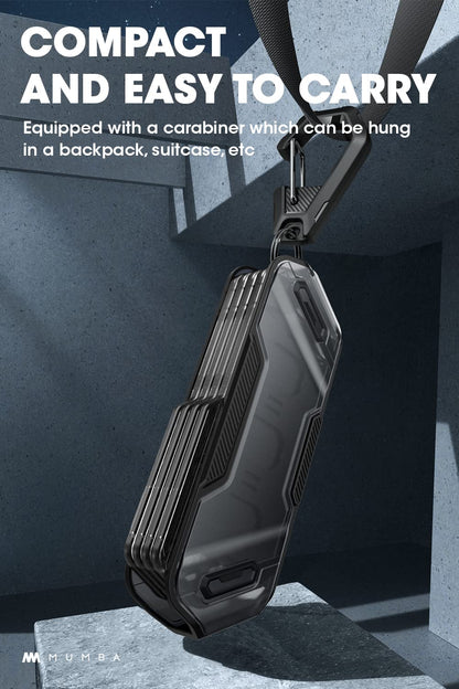 Mumba Switch Game Card Case Holder - Portable Black TPU Storage for Nintendo Switch, OLED, Lite - 12 Cards, Rotatable Design