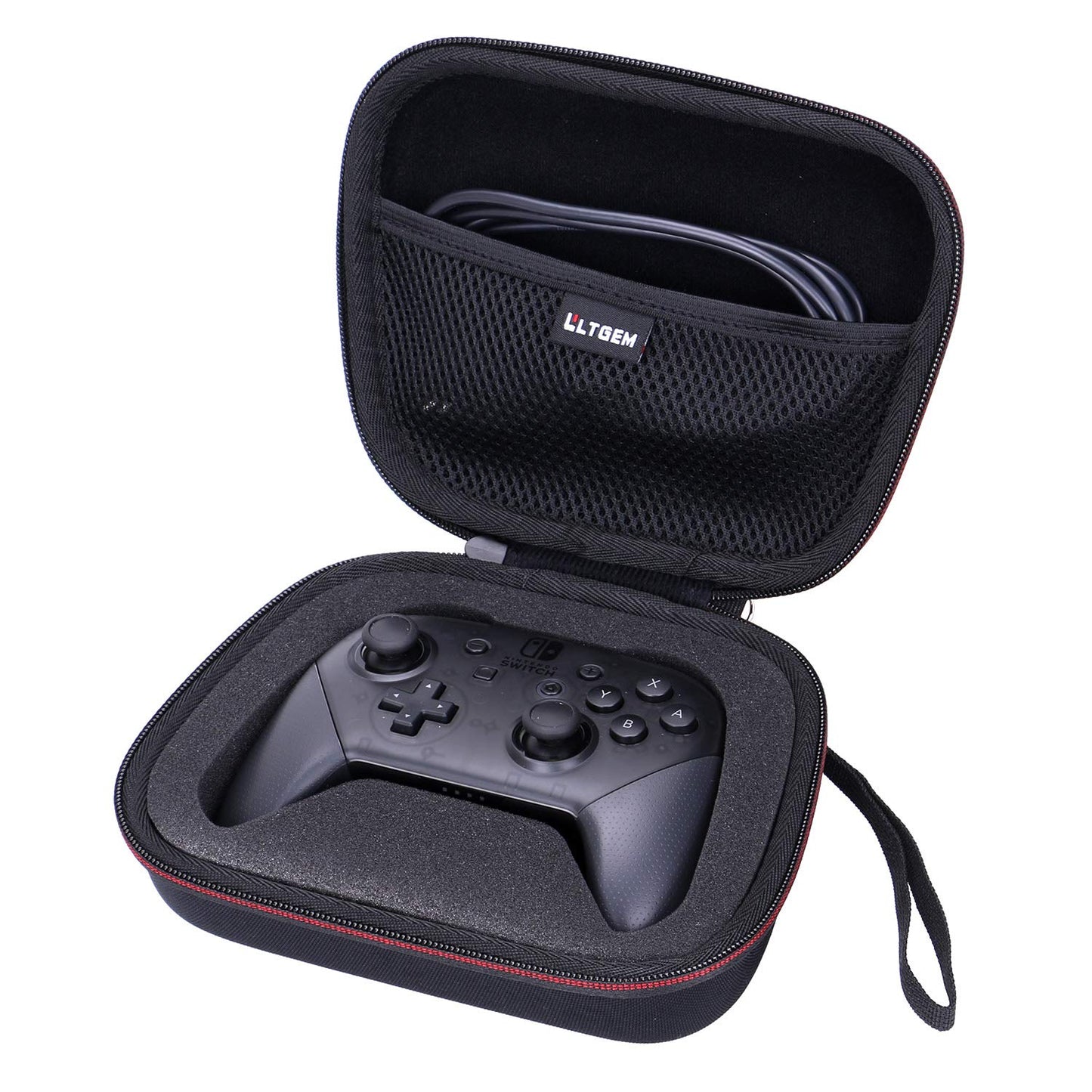 LTGEM EVA Hard Carrying Case for Nintendo Switch Pro Controller, Black, Model CS417
