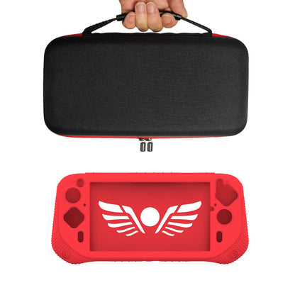 XEGIMOR Silicone Cover & Carrying Case for Logitech G Cloud - Black/Red, Model S-GLOUD-XSFUTI, Includes Screen Protector