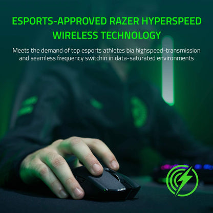 Razer Viper Ultimate Wireless Gaming Mouse with RGB Dock - 20K DPI, 8 Buttons, Classic Black, Model RZ01-03050100-R3U1