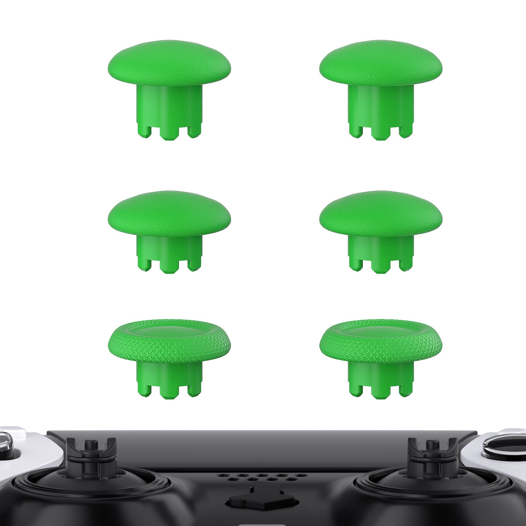 eXtremeRate Green Replacement Swappable Thumbsticks for PS5 Edge Controller, Custom Interchangeable Analog Stick Joystick Caps f