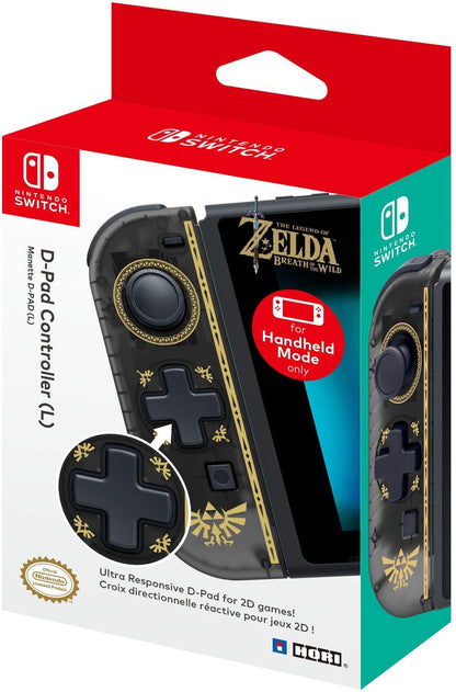 HORI D-Pad Controller for Nintendo Switch - Officially Licensed, Black, Model NSW-119U, Ideal for Zelda Fans