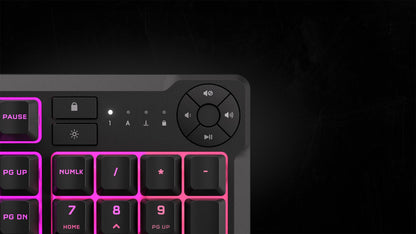 Corsair K55 CORE RGB Gaming Keyboard – Quiet Switches, Spill Resistant, Ten-Zone RGB, iCUE Compatible, QWERTY NA, Black