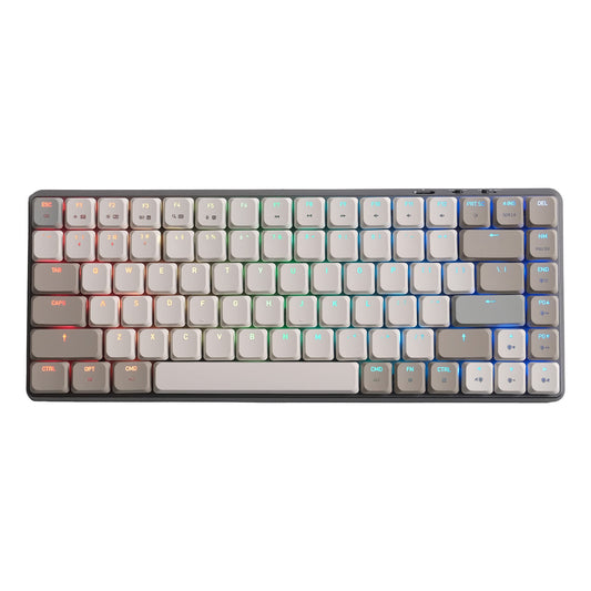 Azio Cascade Slim Mechanical Keyboard, 75% Layout, RGB Backlit, Gateron Brown Switches, Wired/Bluetooth, Forest Light