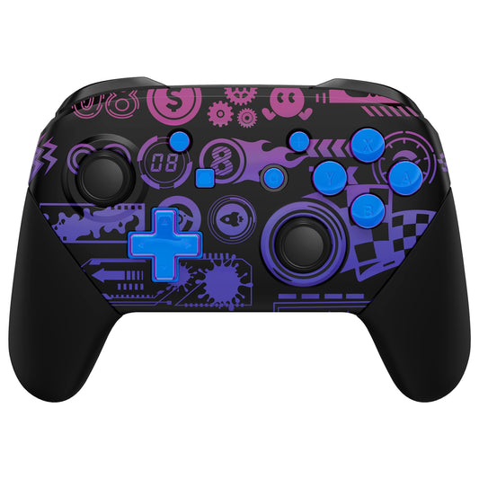 eXtremeRate Deluxe Championship Faceplate Backplate Handles for Nintendo Switch Pro Controller  Replacement Hand Grip Housing Shell Buttons for Nintendo Switch Pro Controller - Controller NOT Included