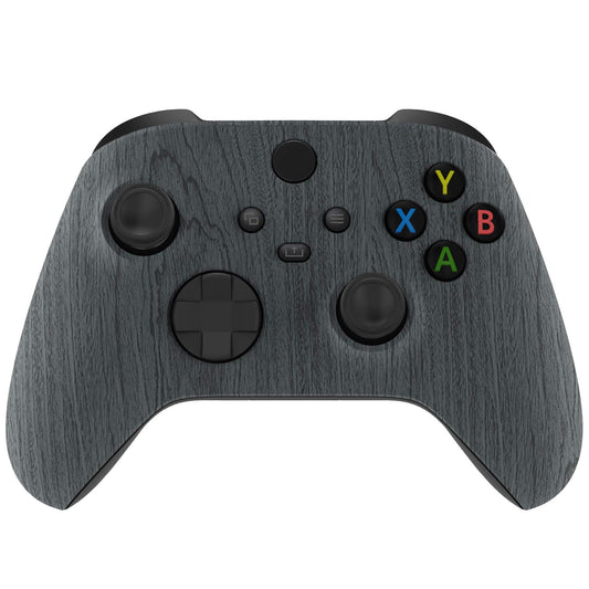 eXtremeRate Xbox Series X & S Controller Replacement Shell - Black Wood Grain Custom Front Housing Cover - FX3S216
