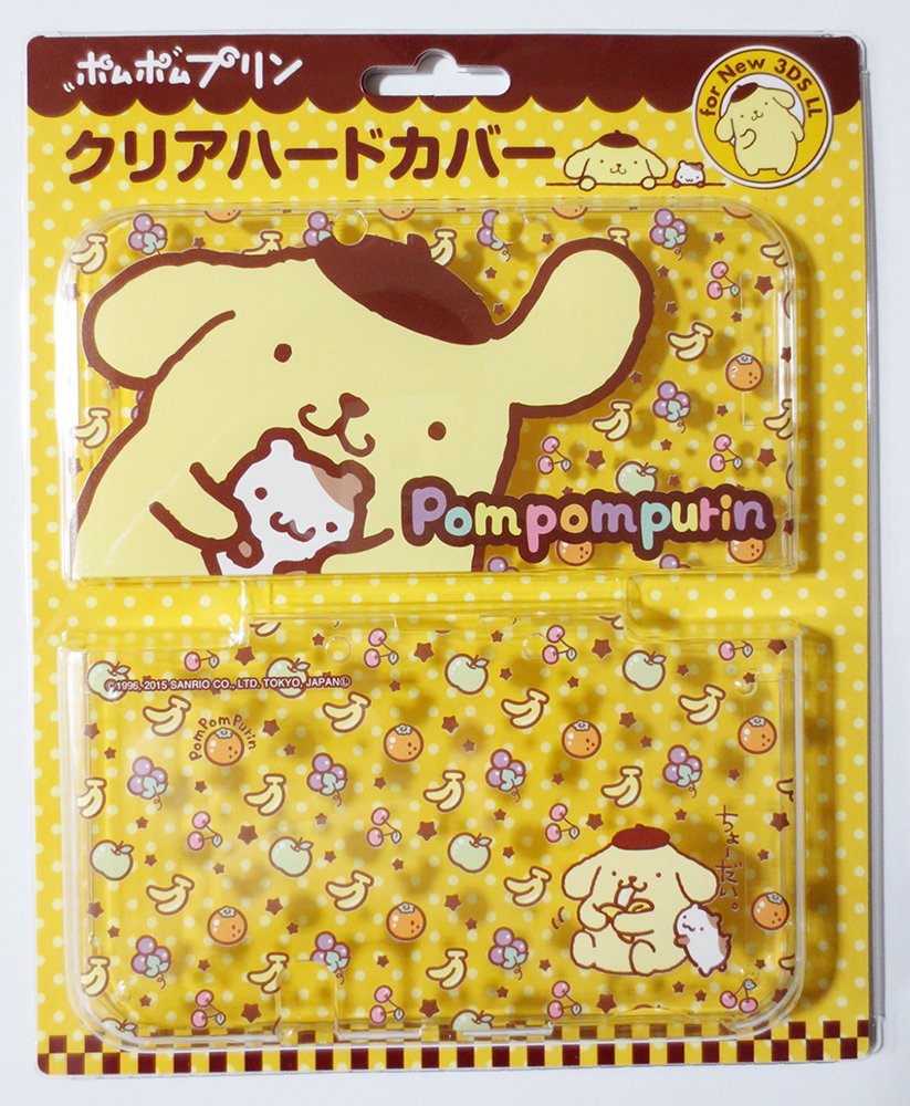 ????? New3DSLL Clear Hard Cover - PomPomPurin Fruits, Fruit Color, Model 4571477960624