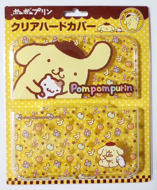 ????? New3DSLL Clear Hard Cover - PomPomPurin Fruits, Fruit Color, Model 4571477960624