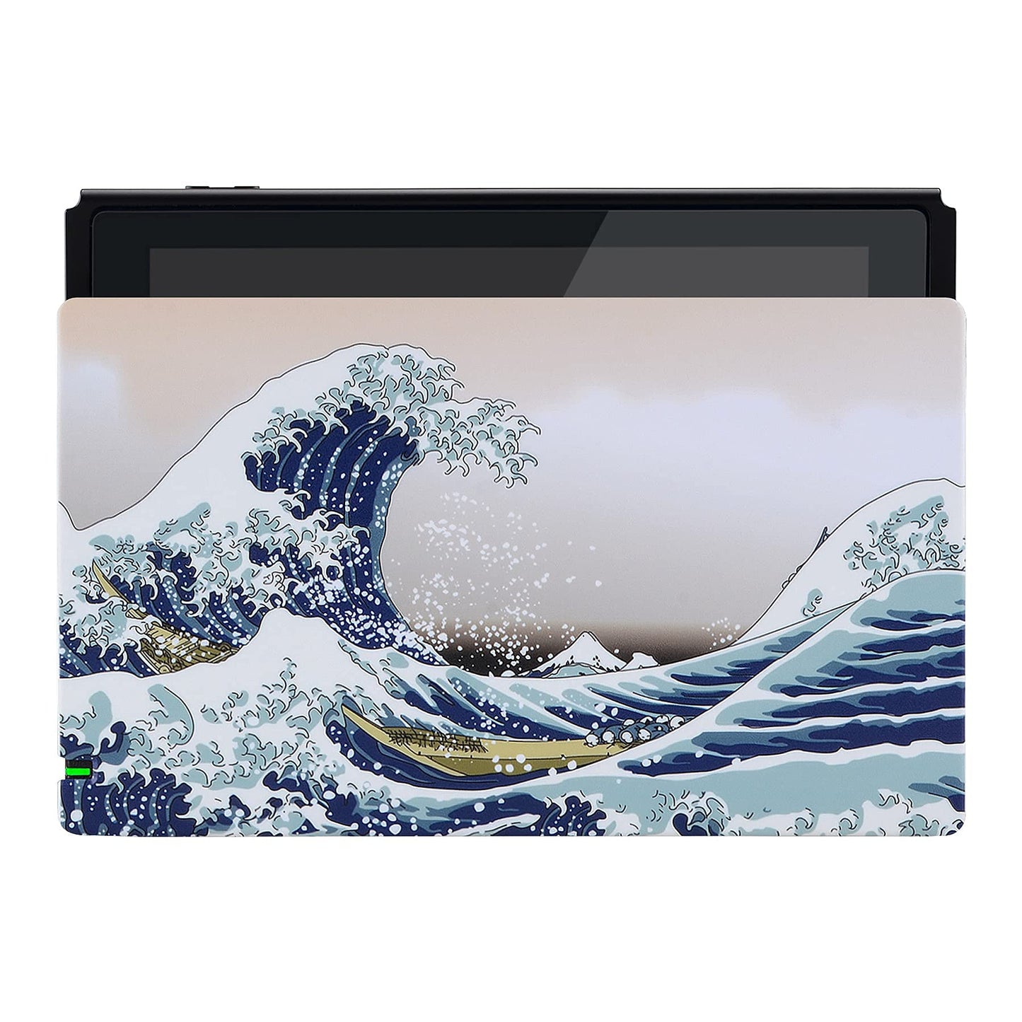 PlayVital Custom Dock Cover for Nintendo Switch - Anti-Scratch Hard Shell, The Great Wave Design, Model NTG7001