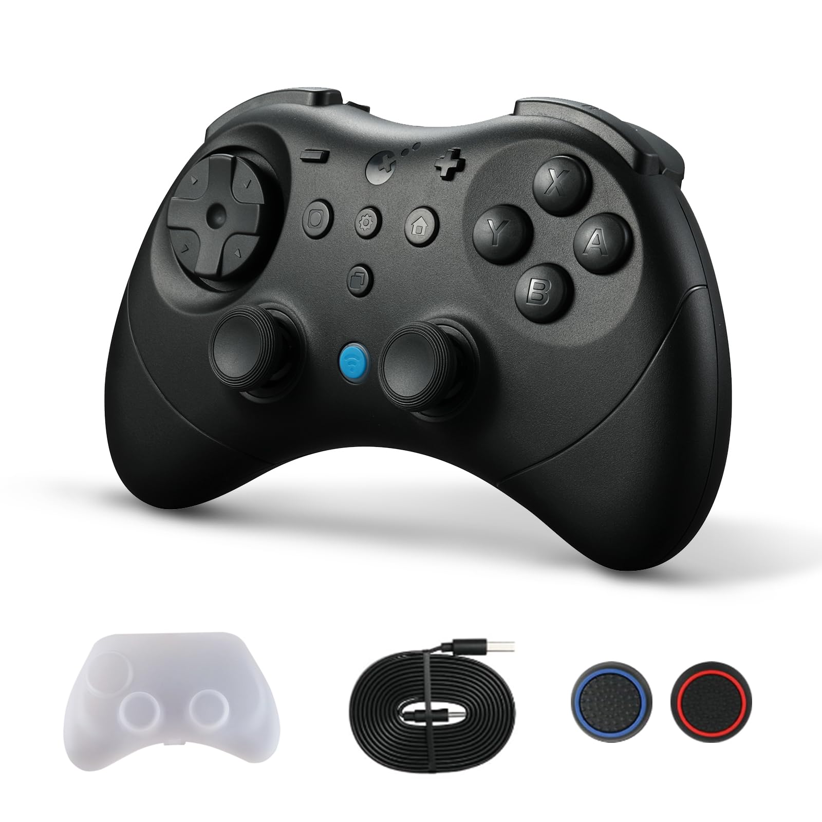GuliKit Elves 2 Pro Wireless Controller for Switch/Switch 2/PC/Android/IOS  Bluetooth Controller with Hall Effect Joysticks  1000Hz Polling Rate  Magnetic Vibrator  Super Haptic  Rotary Rumble  Black