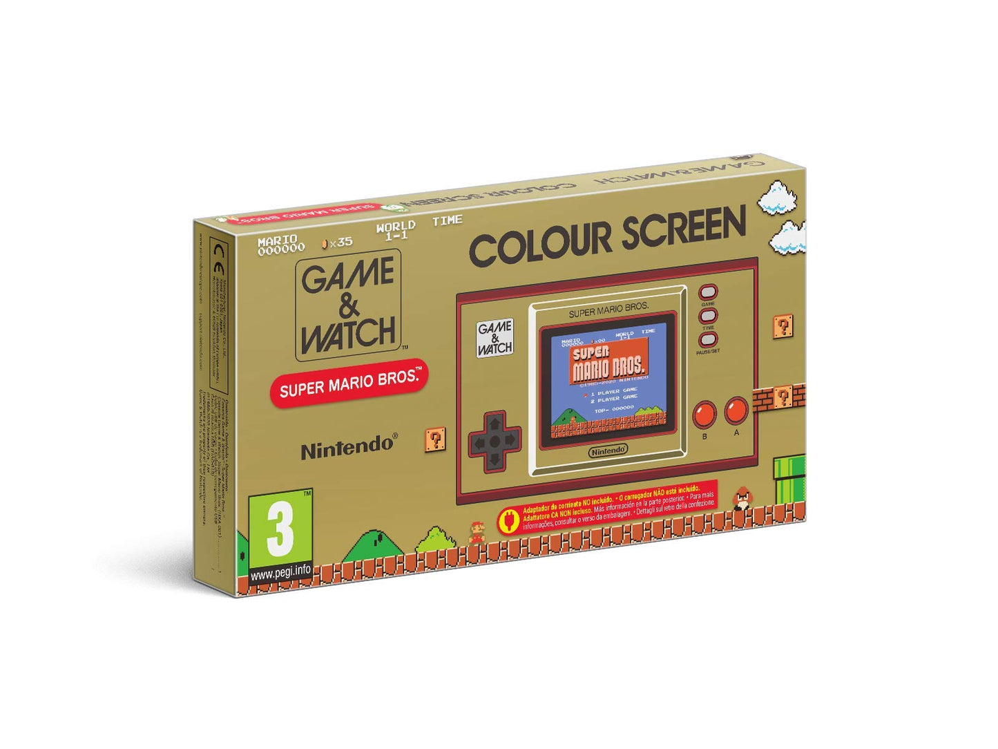 Nintendo Game & Watch: Super Mario Bros - Electronic Game, Yellow, Model 22018