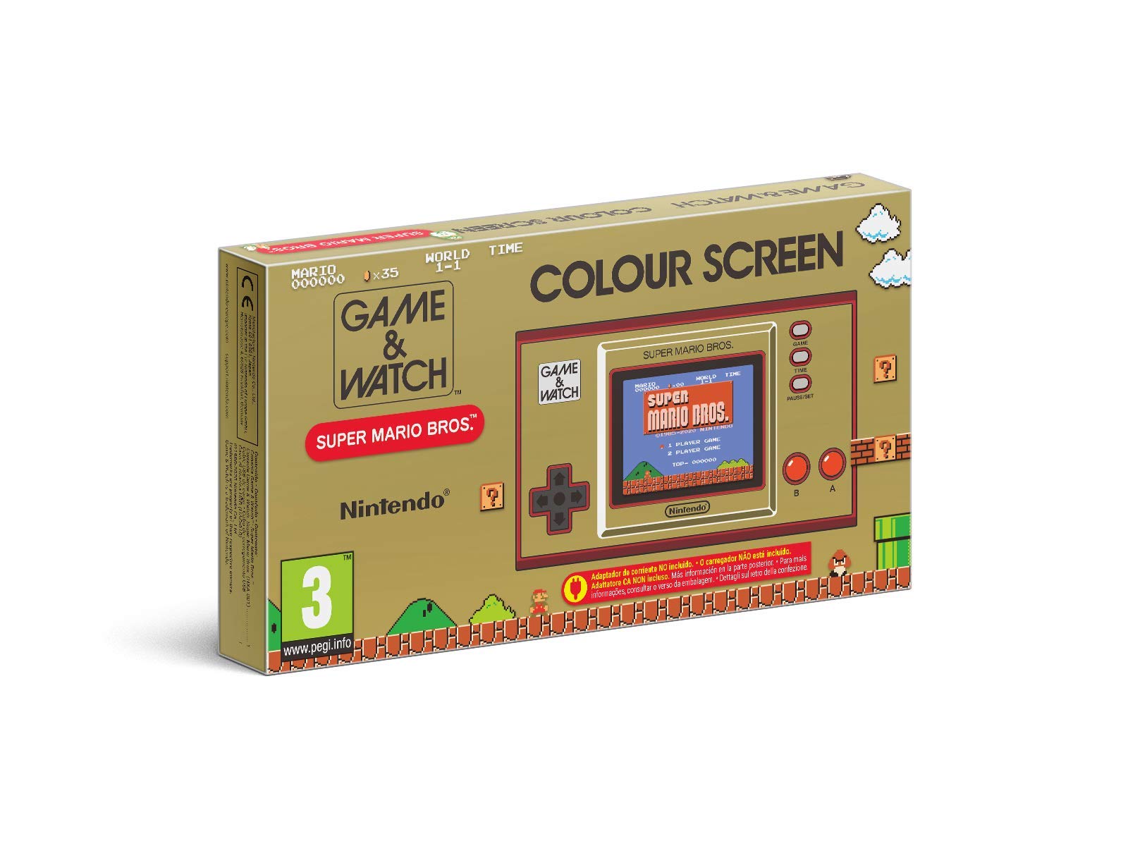 Nintendo Game & Watch: Super Mario Bros - Electronic Game, Yellow, Model 22018