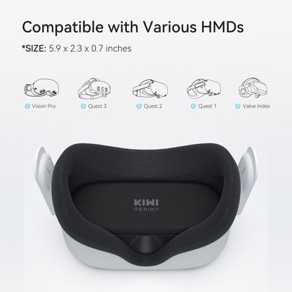 KIWI design Lens Protector for Quest 2, Pro, 1, Rift S, Valve Index, Pico 4, HP Reverb G2 - Premium Black KW-QP01-EU