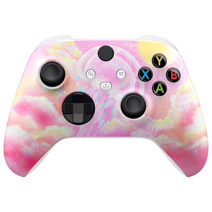 eXtremeRate Xbox Series X|S Controller Replacement Shell - Pinky Jellyfish Heaven - Custom Skin Cover (Model: FX3R025)
