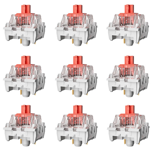 Gngzyte Mechanical Gaming Keyboard Red Switches 3 Pin 50gf RGB SMT Linear Switch Dustproof and Waterproof Switch (Red 108PCS)