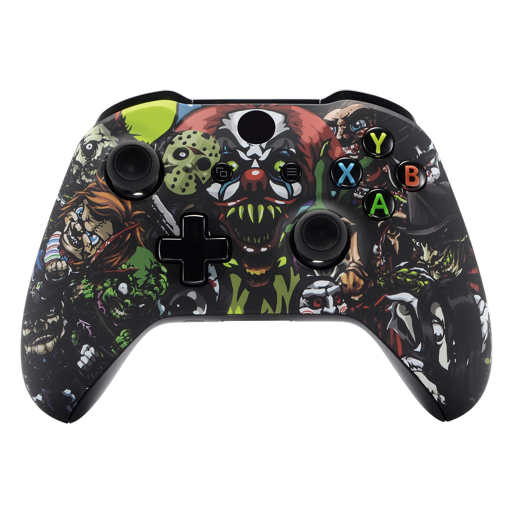 eXtremeRate Scary Party Patterned Front Housing Shell Faceplate for Xbox One S & Xbox One X Controller Model 1708 - Controller NOT Included
