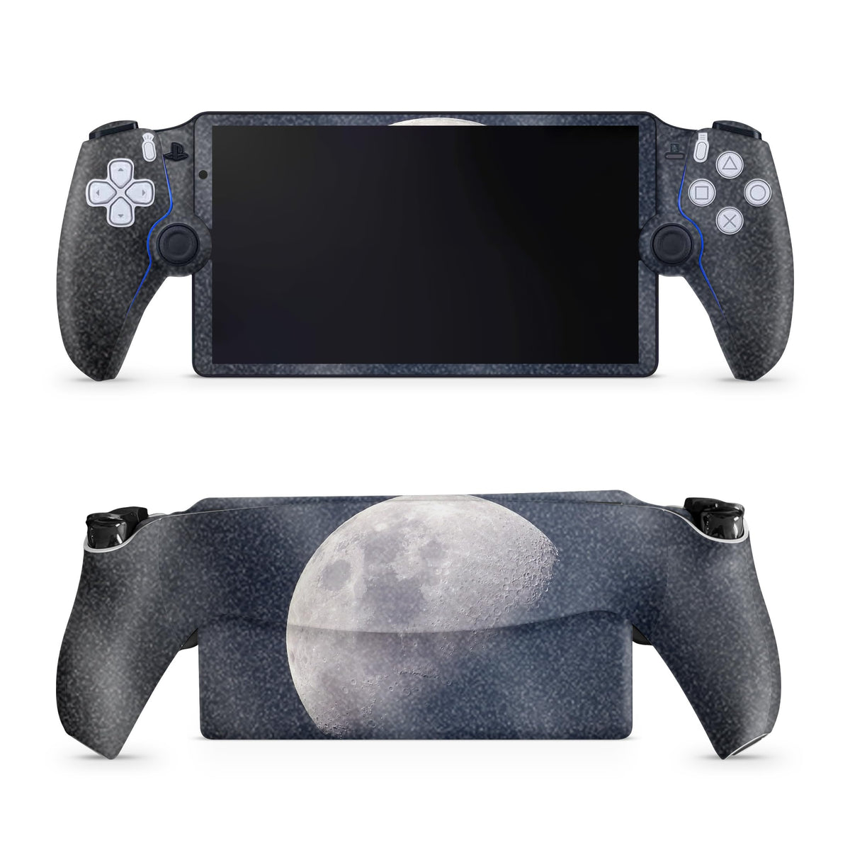 Glossy Glitter Gaming Skin Compatible with PS5 Portal Remote Player - Moon - fine 3M Vinyl Protective Wrap Decal Cover - Easy to Apply | Crafted in The USA by MightySkins