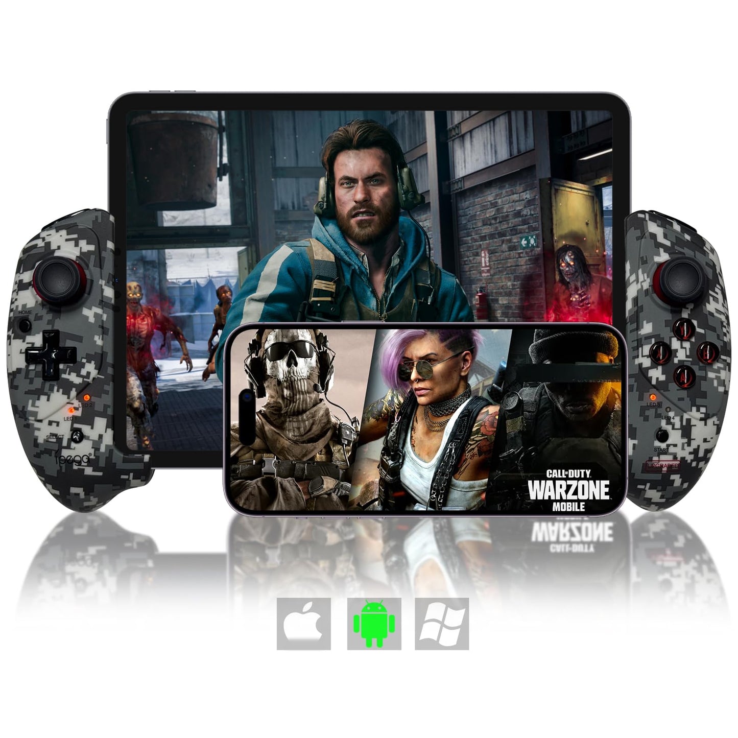 arVin Wireless Gaming Controller for iPad/Mini/Air/Samsung Galaxy Tab/HUAWEI MatePad/Yoga Tab[within 5-11] Gamepad Joystick for 