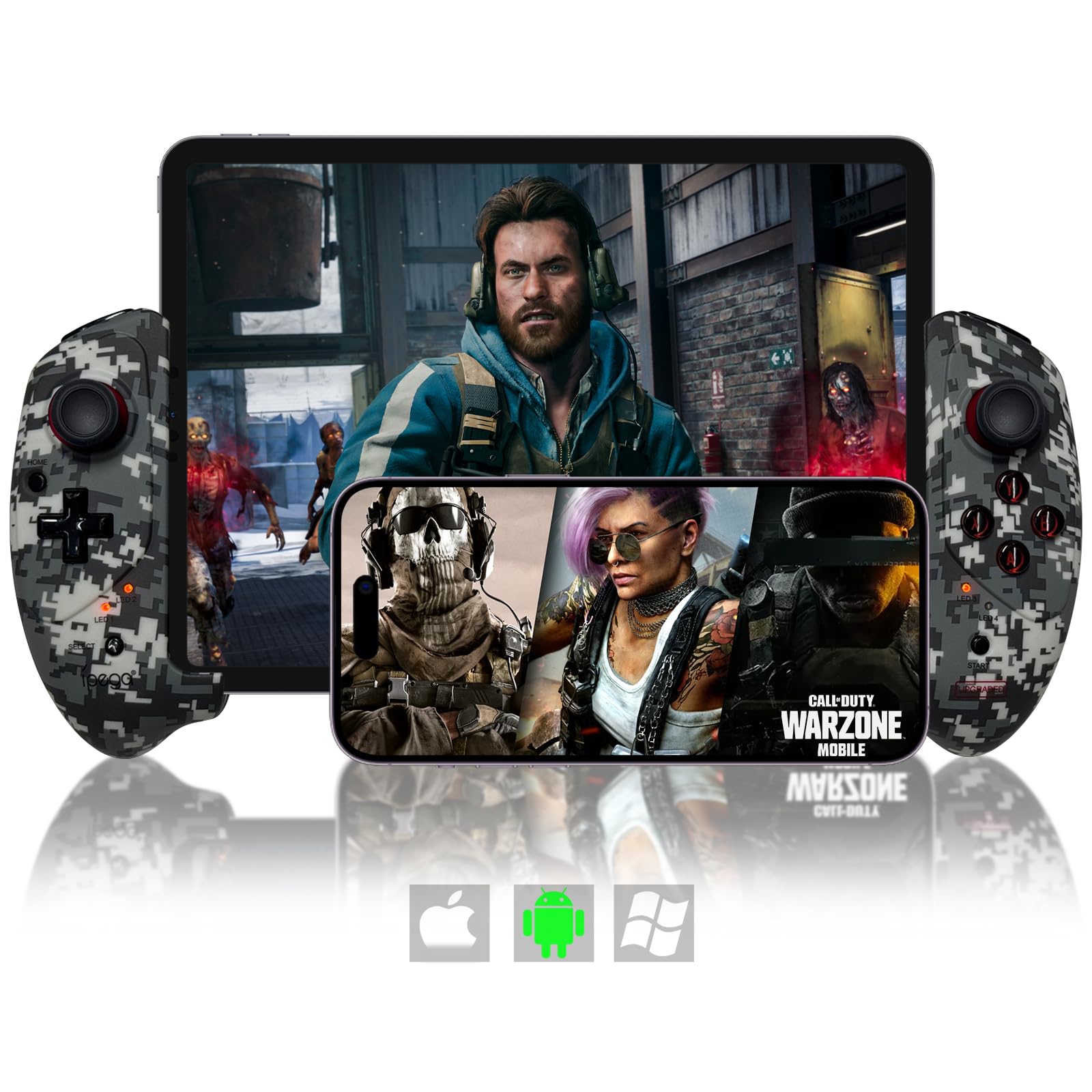 arVin Wireless Gaming Controller for iPad/Mini/Air/Samsung Galaxy Tab/HUAWEI MatePad/Yoga Tab[within 5-11] Gamepad Joystick for 