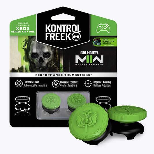 KontrolFreek Call of Duty: Modern Warfare II Performance Thumbsticks for Xbox One and Xbox Series X | 2 High-Rise, Hybrid/Flat |