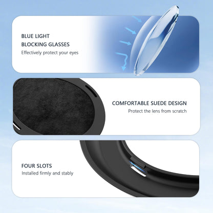 STARTRC GAMES Lens Protector Cover Kit for Meta Quest 3 - Blue Light Blocking Glasses with Spacer, Anti-Scratch Ring Accessories
