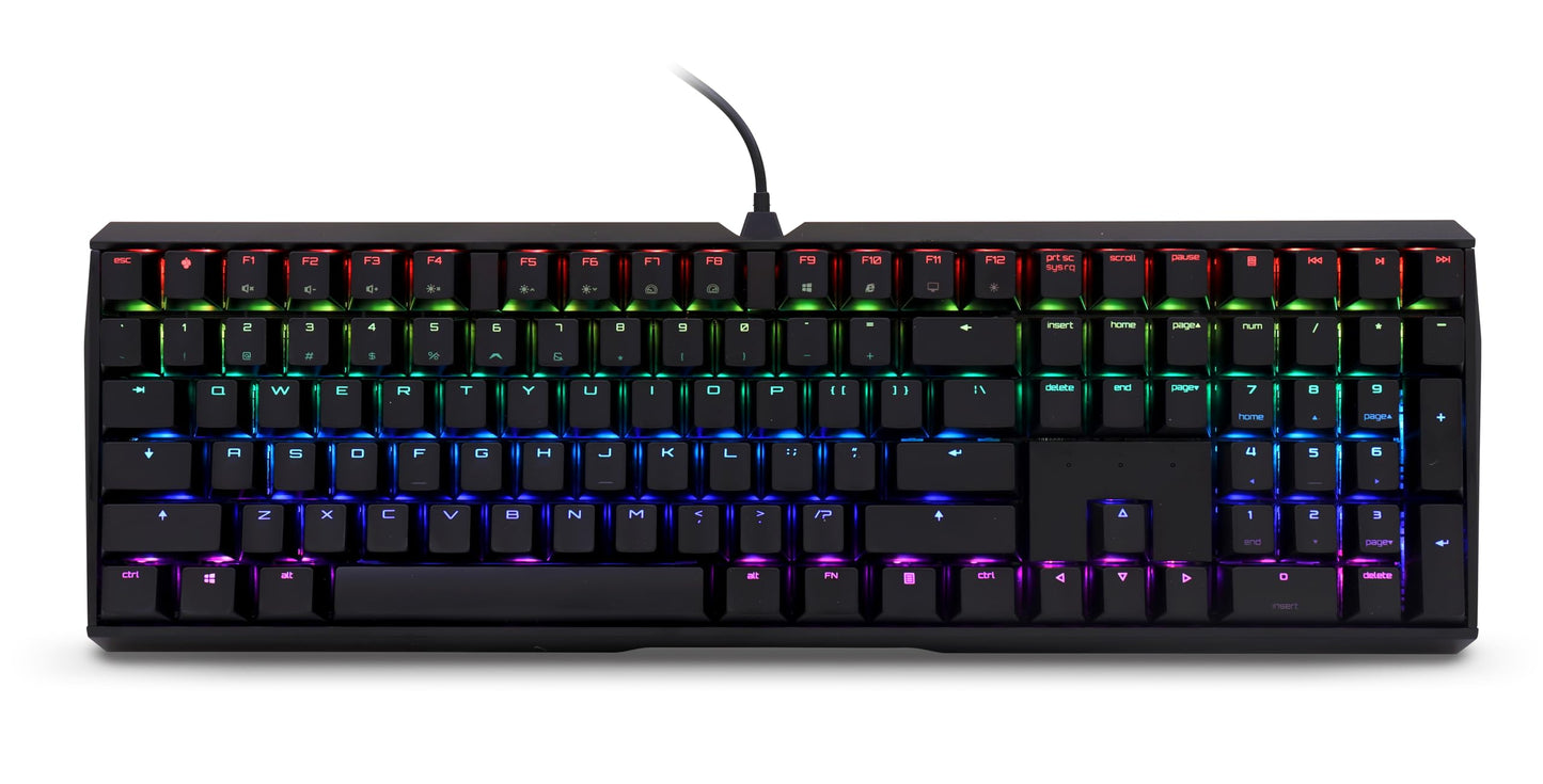 Cherry MX Board 3.0 S Wired Mechanical Keyboard - Aluminum, MX Red Silent Switches, Black, Model G80-3874LWAUS-2