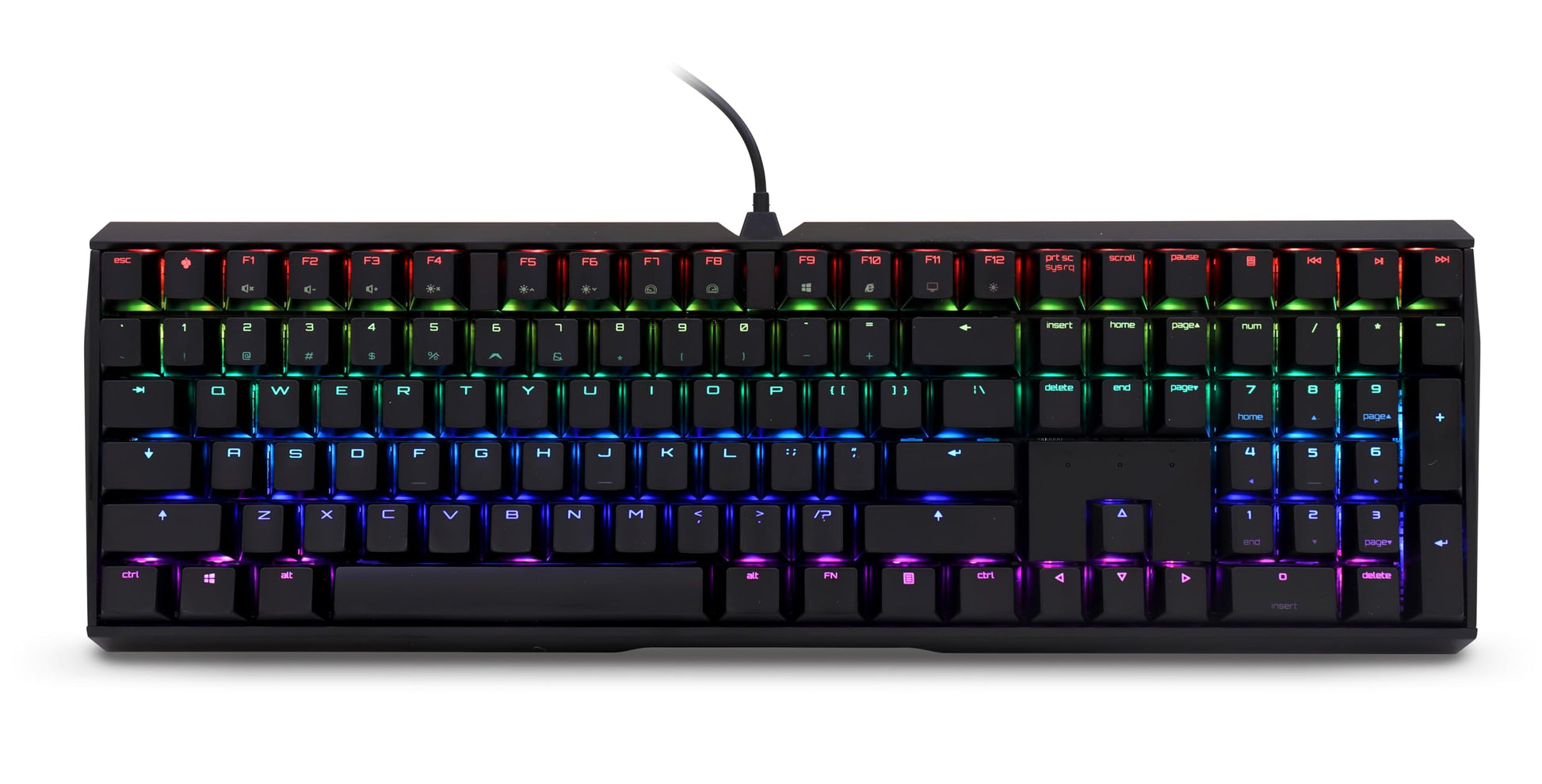 Cherry MX Board 3.0 S Wired Mechanical Keyboard - Aluminum, MX Red Silent Switches, Black, Model G80-3874LWAUS-2