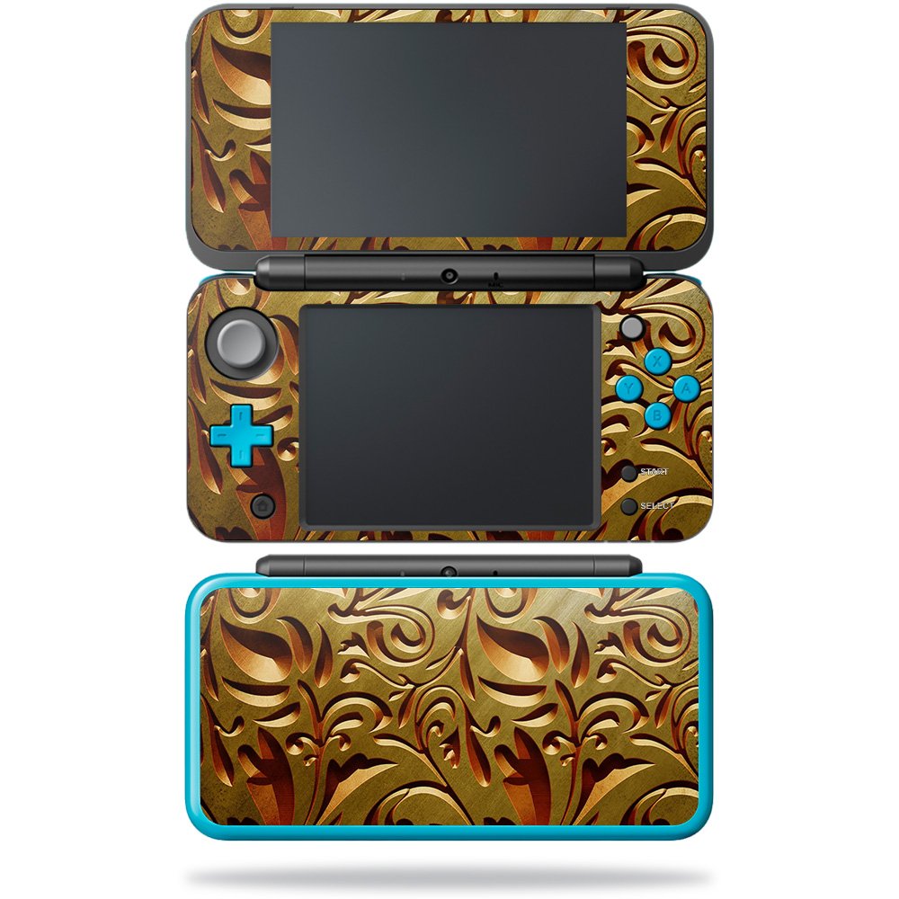 MIGHTY SKINS Nintendo New 2DS XL Skin - Mosaic Gold Vinyl Decal Wrap, Durable & Easy to Apply, Made in USA