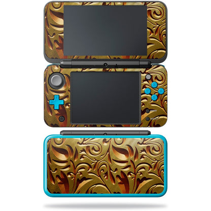 MIGHTY SKINS Nintendo New 2DS XL Skin - Mosaic Gold Vinyl Decal Wrap, Durable & Easy to Apply, Made in USA