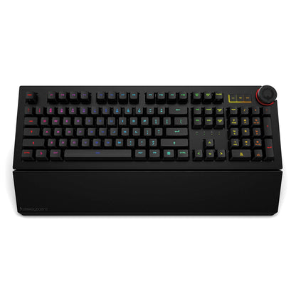 Das Keyboard 5QS RGB Mechanical Keyboard - Soft Tactile Switches, 104 Keys, Aluminum Top, Volume Knob, Black