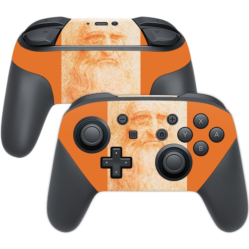 MightySkins Skin Compatible with Nintendo Switch Pro Controller - Red Chalk Man Portrait | Protective, Durable, and Unique Vinyl