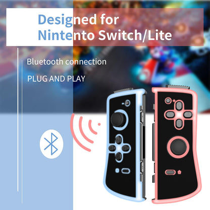 YYDSTLDP Wireless Switch Controller - Compatible with Switch/Lite/OLED, Blue, Dual Vibration, Wake-up Support