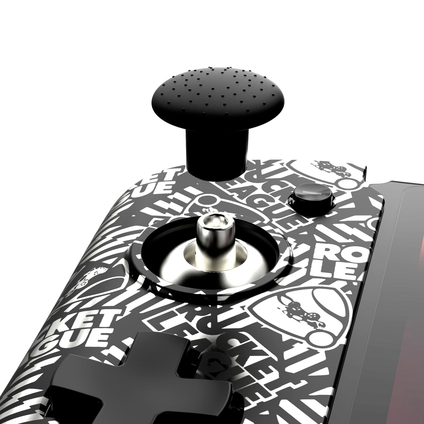 CRKD Nitro Deck - Handheld Controller for Nintendo Switch OLED, Zero Stick Drift, Rocket League Silver Edition, Model 24-ND-RLC