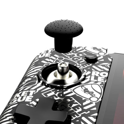 CRKD Nitro Deck - Handheld Controller for Nintendo Switch OLED, Zero Stick Drift, Rocket League Silver Edition, Model 24-ND-RLC