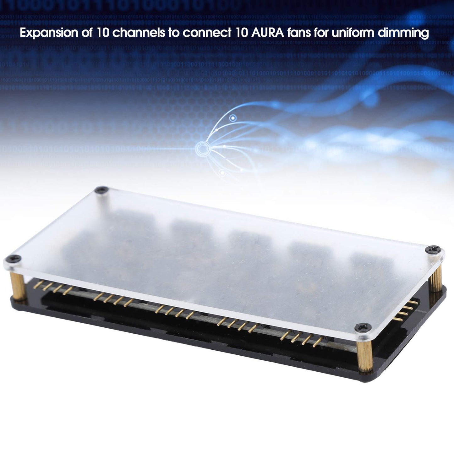 Socobeta 12V 4-Pin RGB LED Splitter Hub, 11-Port RGB Controller for PC Desktop Motherboard