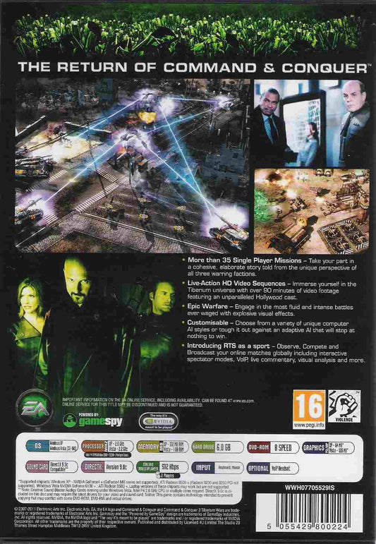 Electronic Arts Command & Conquer 3: Tiberium Wars - PC Game, Model 15629, Strategy Genre, Classic Sci-Fi Warfare