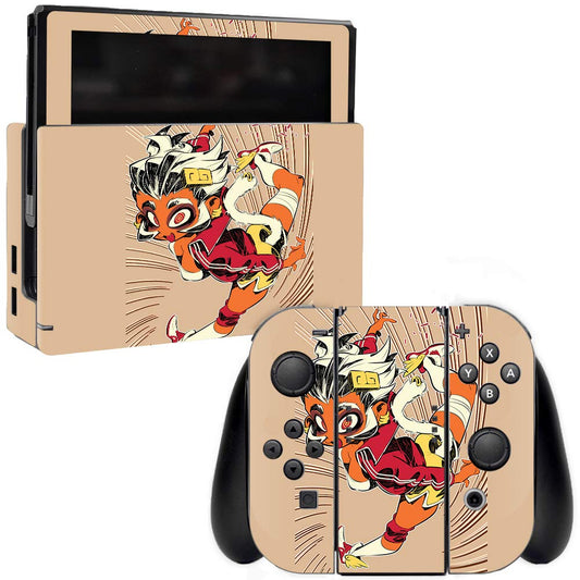 MIGHTY SKINS Nintendo Switch Skin - Monkey Girl Vinyl Decal, Durable & Easy Apply/Remove, Model NISWI-Monkey Girl