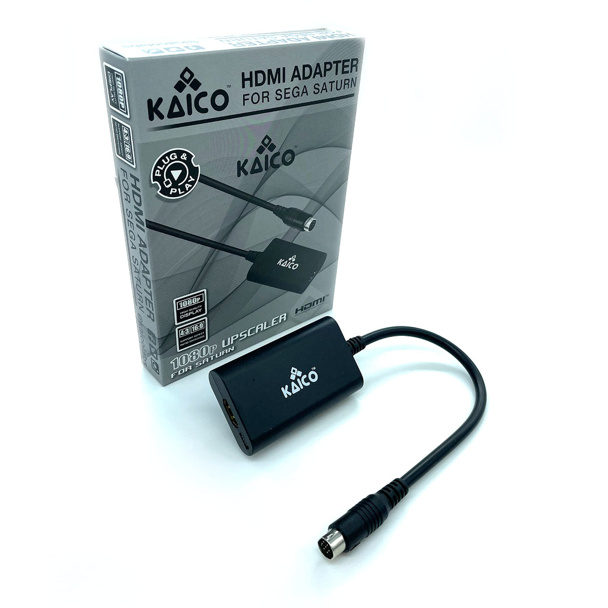 Kaico SEGA Saturn 1080p HDMI Adapter - for use with Sega Saturn - Supports S Video Output - Supports PAL and NTSC Consoles - Aspect Ratio Switch for 16:9 or 4:3