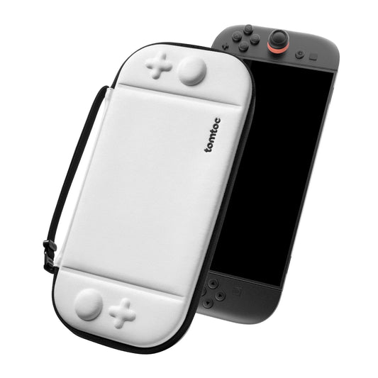 tomtoc Slim Carrying Case for Nintendo Switch 2 Model 2025  Odorless Felt Protective Hard Shell with 12 Game Card Slots  Portable Travel Storage Case with Original Patent and All-round Protection