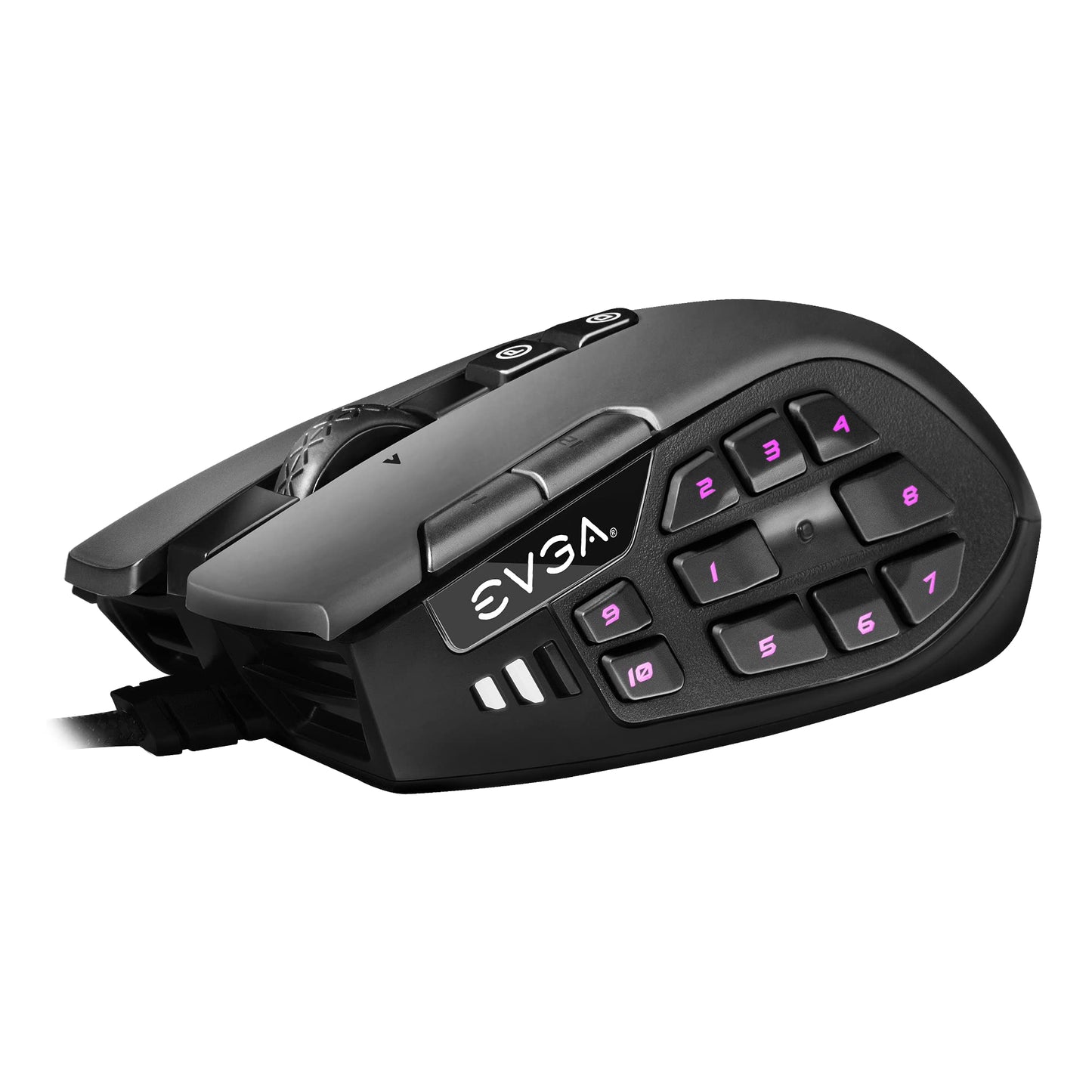 EVGA X15 MMO Gaming Mouse, Wired, 16,000 DPI, 20 Buttons, 5 Profiles, Ergonomic, Black