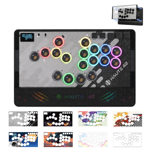 Haute42 Leverless Controller Arcade Stick: Haute42 C-AT Black Leverless Arcade Stick Street Fight for PC/PS3/PS4/Switch Game,Arc