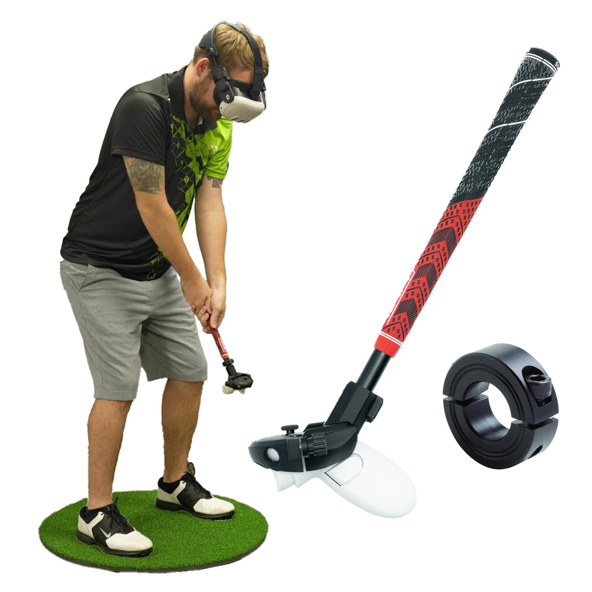 DeadEyeVR - DriVR - Golf Club Extension - Realistic VR Golf Simulator Handle - Weighted VR Golf Club Grip for Enhanced Play